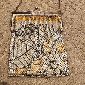 RARE WHITING & DAVIS Spiderweb Mesh Purse. TIKTOK FAMOUS